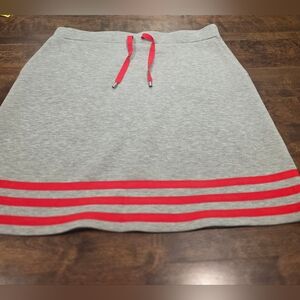 Movetes Gray Skirt with Red Accents